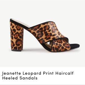 NIB JEANETTE HAIRCALF HEELED SANDAL